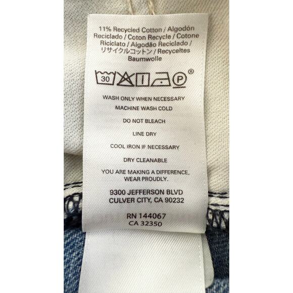 Outerknown Women’s Fillmore Boyfriend Blue Jeans Button Fly Slightly Cropped 30 - Picture 11 of 15